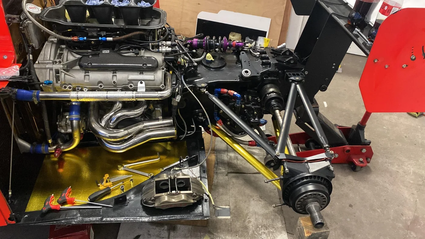 Engine and suspension detail